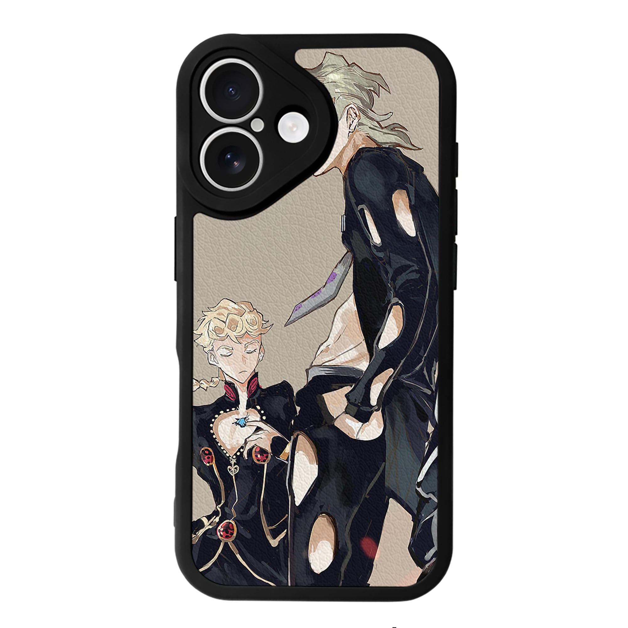 （画像用） ジョジョの奇妙な冒険 JoJo's Bizarre Adventure 【iPhone 16シリーズ対応】シリコンスマホケース（レザー調） 材質：シリコン